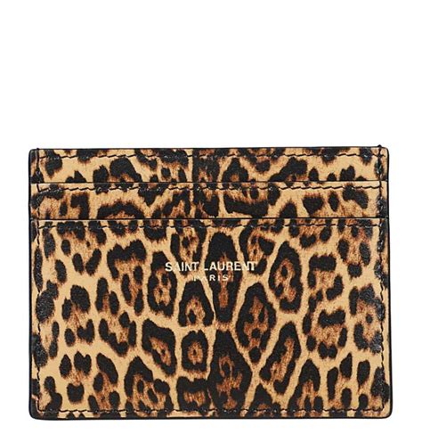 ysl leopard card holder.